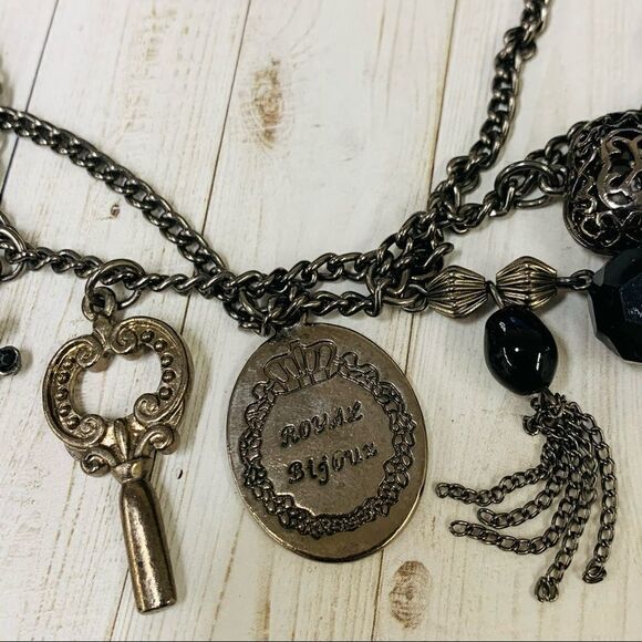 Royal Bijous Double Strand Multi Charm Necklace‎ - Picture 2 of 2